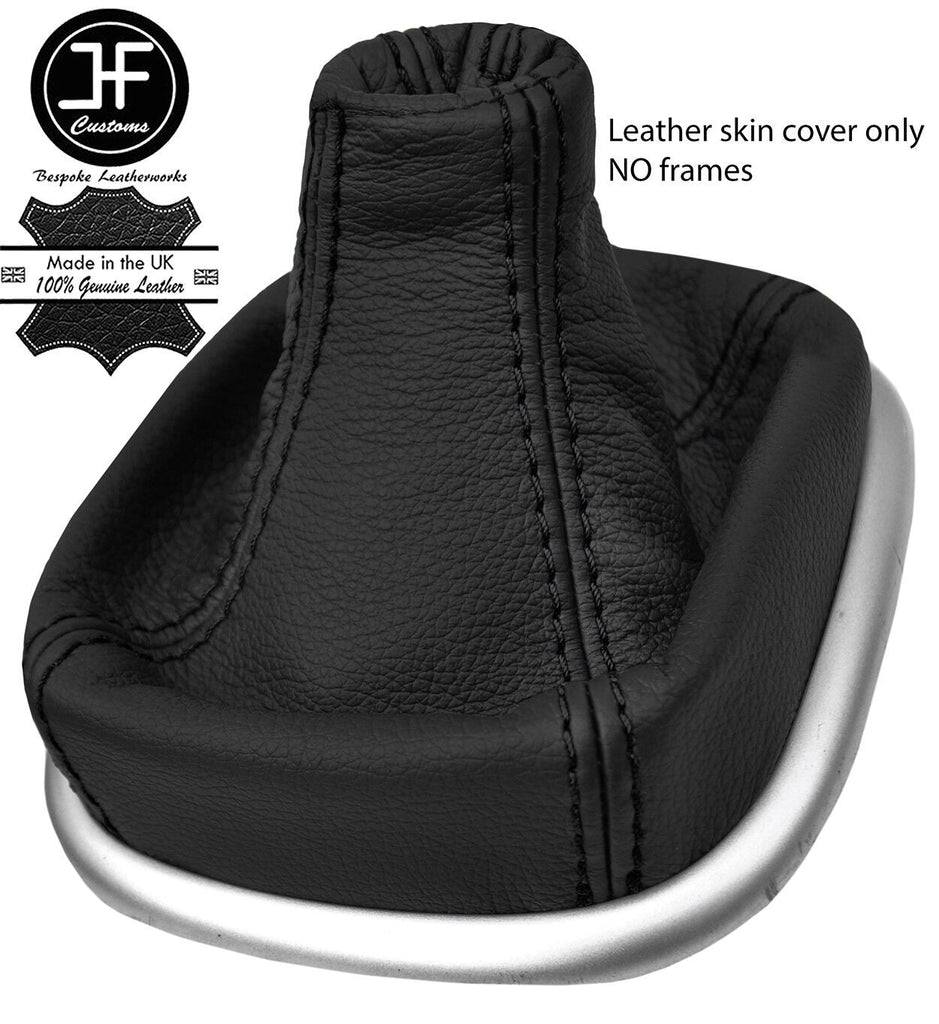 BLACK STITCH TOP GRAIN LEATHER MANUAL GEAR GAITER FITS RENAULT SCENIC MK2 03-09