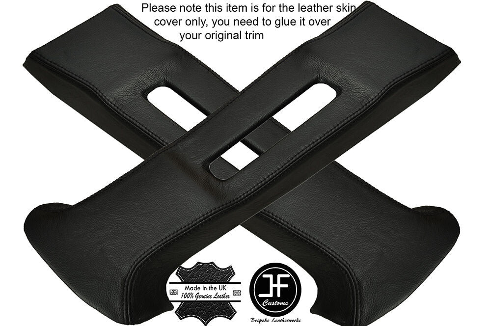 BLACK STITCH 2X UPPER B PILLAR LEATHER COVERS FITS SUBARU IMPREZA WRX STI 02-07