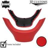 RED LEATHER STEERING WHEEL LOWER TRIM COVER+FRAME FITS BMW 5 SERIES F10 F11