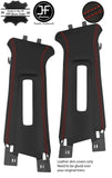 RED STITCH 2X UPPER B PILLAR LEATHER COVER FOR HONDA CIVIC MK10 X 17-21 4 DR
