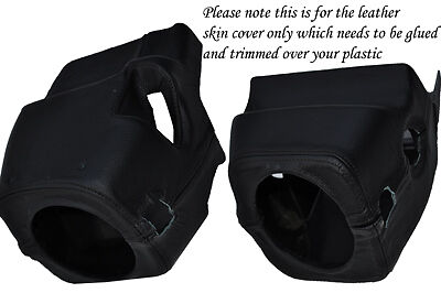 BLACK STITCH FITS LAND ROVER DISCOVERY 300 TD5 96-04 STEERING WHEEL SHROUD COVER