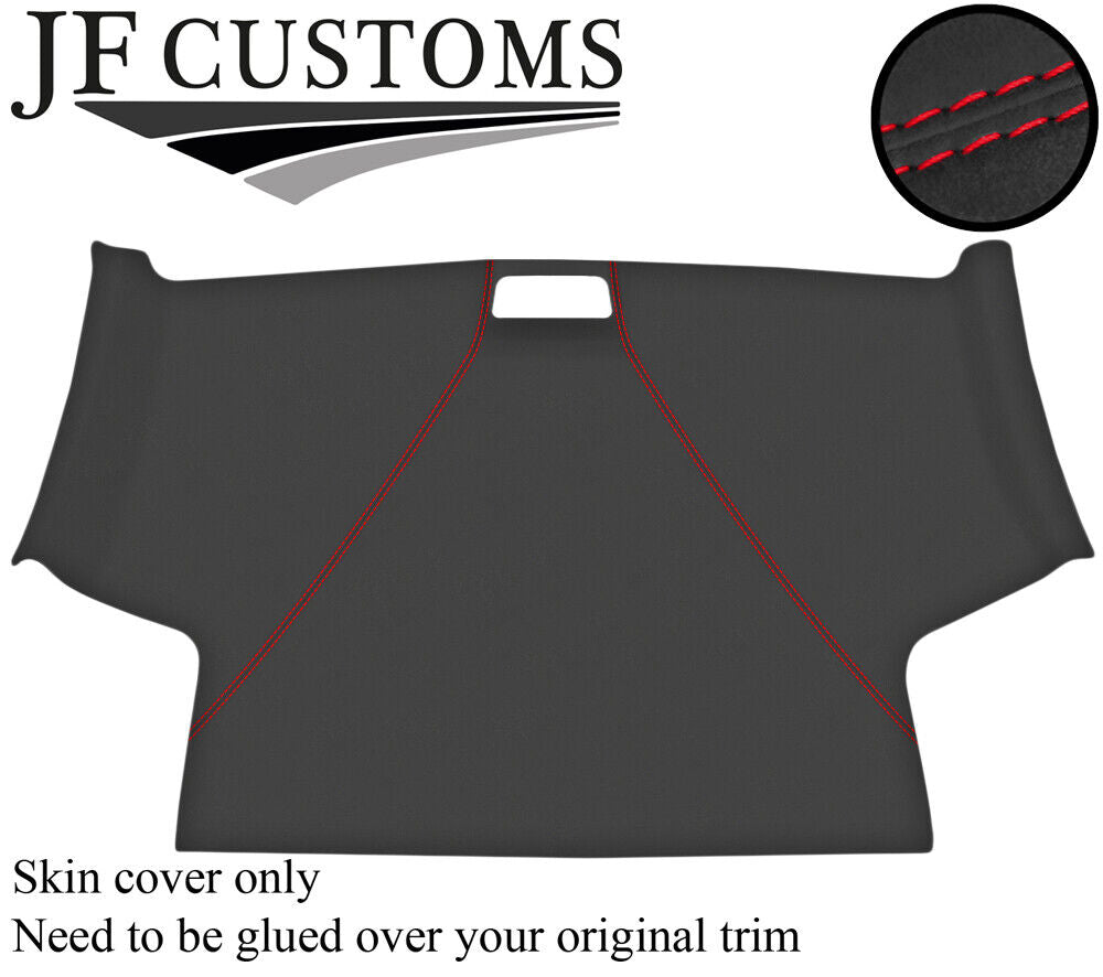 RED STITCH FRONT ROOF HEADLINING DARK GREY LUXE COVER FOR VW CADDY MK3 05-15