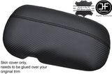 BLACK STITCH CARBON FIBER VINYL ARMREST LID COVER FITS FORD MUSTANG 2015-2017