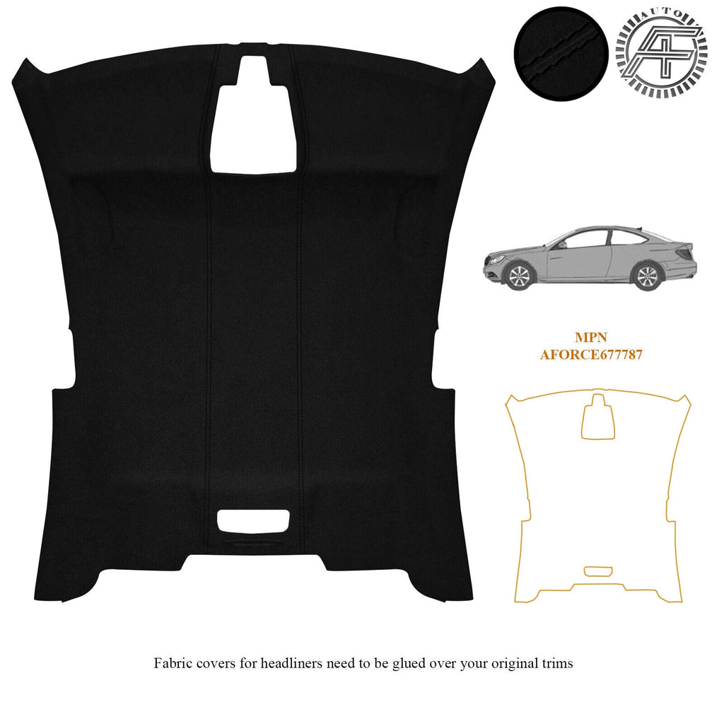 LUXE SUEDE HEADLINER COVER FITS MERCEDES BENZ C250 W204 11-15 2DR COUPE