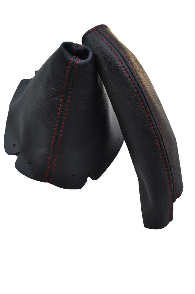 RED DOUBLE STITCH FITS MAZDA MX5 MIATA MK2 1998-2005 GEAR SHIFT BOOT HANDBRAKE