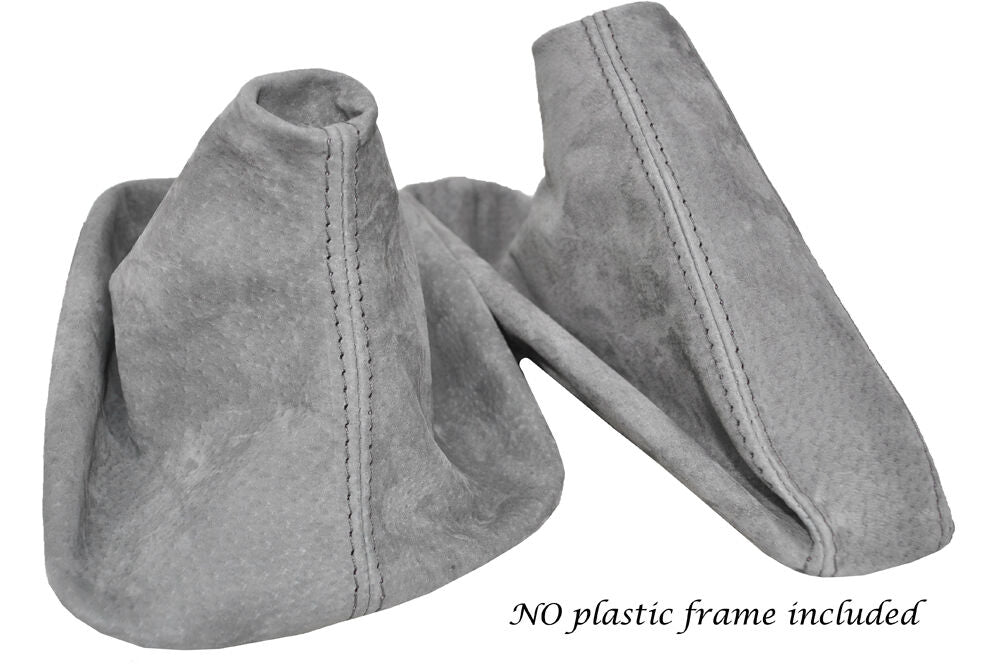 GREY STITCHING LIGHT GREY SUEDE GAITER SET FITS BMW 3 SERIES E36 E46 92-05