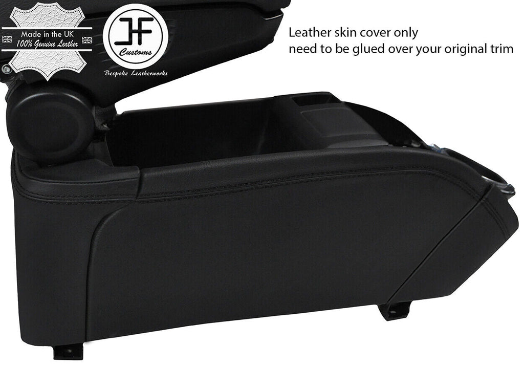 BLACK STITCH CENTRE CONSOLE TRIM REAL LEATHER COVER FOR BMW I3 2013-2019