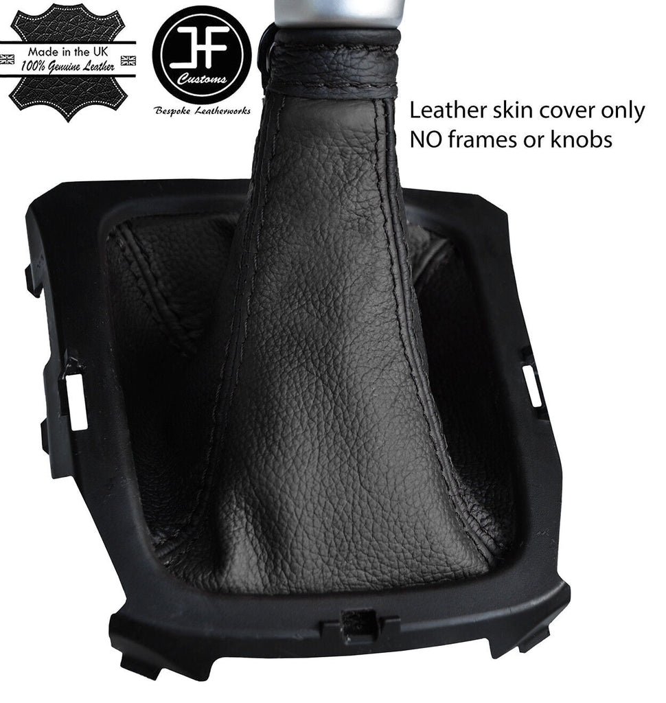 BLACK & BLACK TOP GRAIN MANUAL LEATHER GEAR GAITER FOR SUZUKI VITARA MK4 15-18