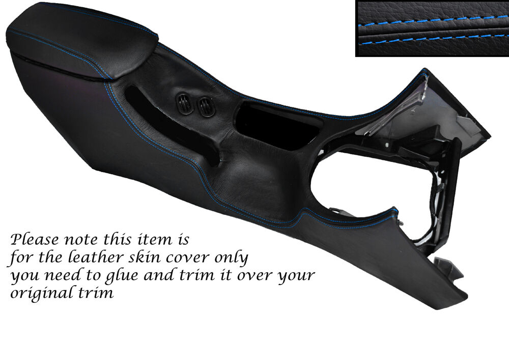BLUE STITCH CENTRE CONSOLE COVER + ARMREST COVER FITS FORD MUSTANG 94-98