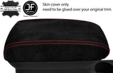 RED STITCHING SUEDE ARMREST LID COVER FITS TOYOTA COROLLA 2003-2006 CUSTOM NEW