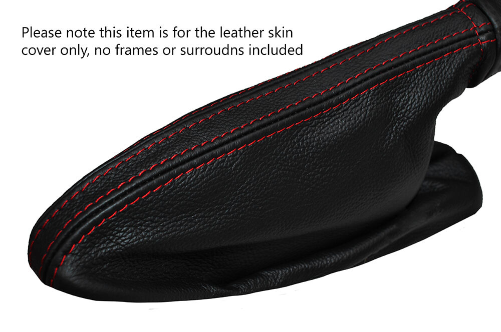 RED STITCHING LEATHER SKIN HANDBRAKE GAITER FITS FORD MUSTANG 2010-2014