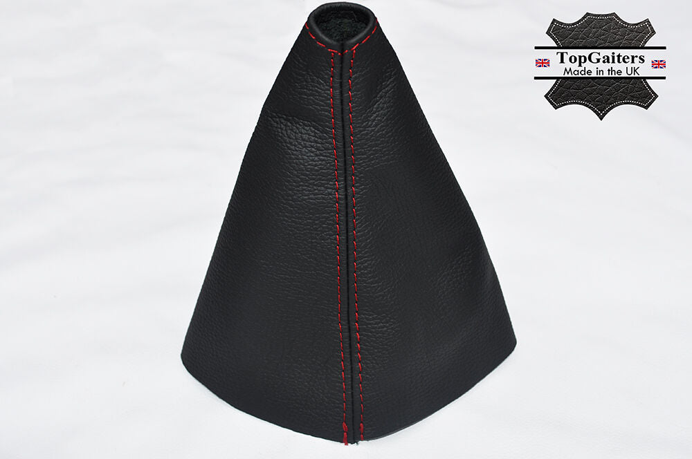 RED STITCH FITS KIA SEDONA MK1 CARNIVAL 1998-2006 LEATHER GEAR GAITER