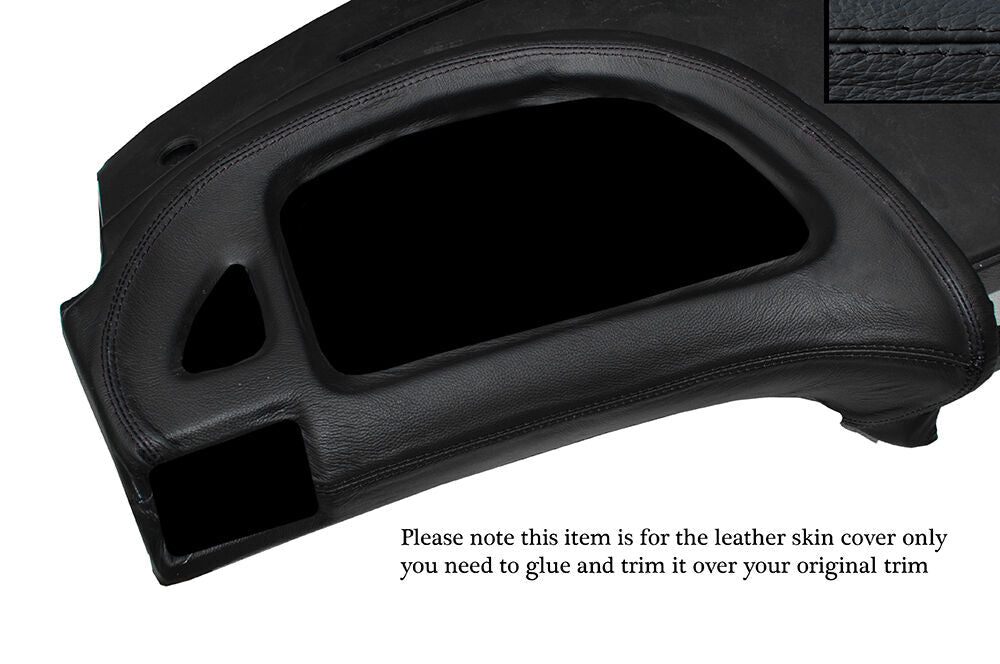 BLACK STITCH PASSENGER SIDE DASH TRIM LEATHER SKIN COVER FITS BMW Z3 1995-2003