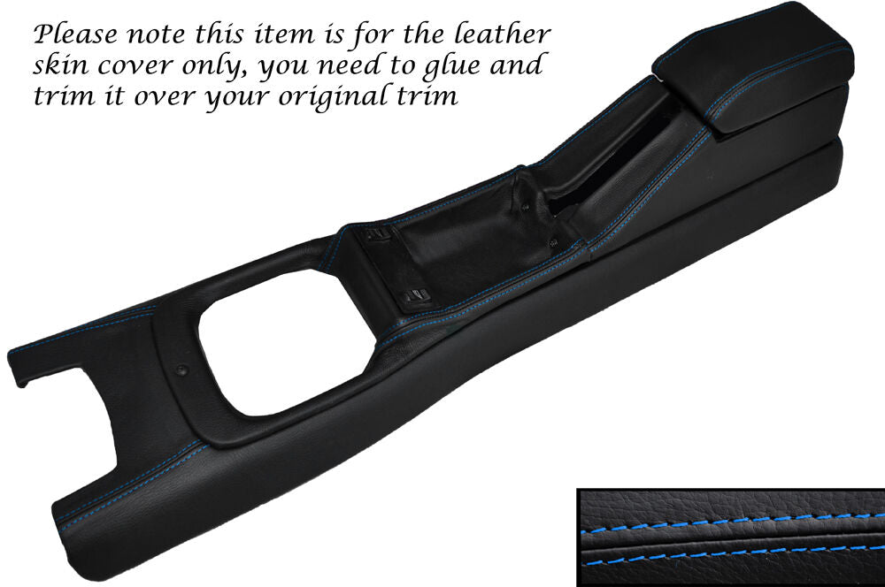 BLUE STITCH CENTRE CONSOLE COVER + ARMREST COVER FITS FORD SIERRA COSWORTH MK1