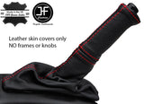 RED STITCH LEATHER HANDBRAKE GAITER + HANDLE COVER FITS FIAT BARCHETTA 95-05