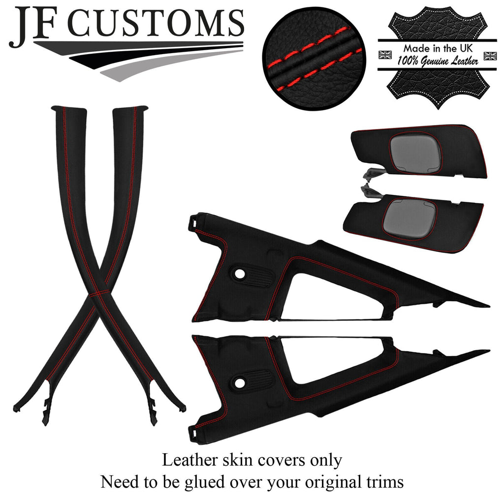 RED STITCH COVERS FOR FORD MUSTANG 05-09 COUPE TOP INTERIOR RECOVERY KIT