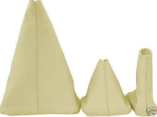 FITS LAND ROVER DISCOVERY GEAR HANDBRAKE HI/LO GAITERS BEIGE CUSTOM NEW