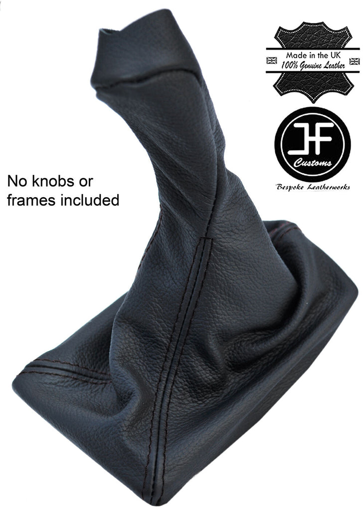 BLACK STITCH MANUAL LEATHER GEAR KNOB GAITER COVER FITS MERCEDES E CLASS W211