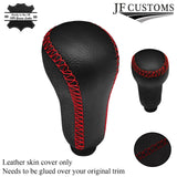 FITS LOTUS ELAN M100 S2 TURBO RED CROSS-STITCH LEATHER GEAR KNOB COVER KIT