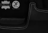 WHITE STITCH CENTRE CONSOLE + GAITERS LEATHER COVERS FOR MERCEDES G WAGON W460