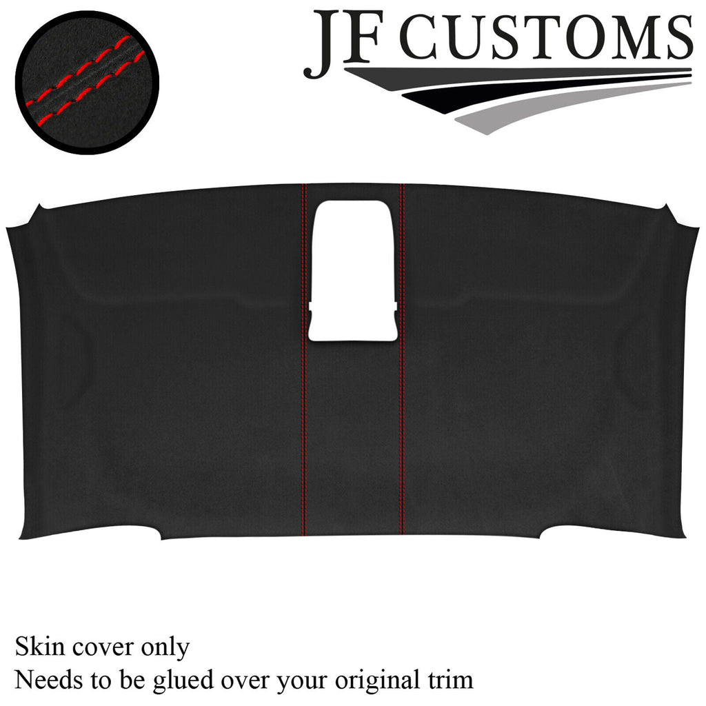 RED STITCH D GREY SUEDE HEADLINER COVER FITS VW T6 MULTIVAN 2016-2019 CUSTOM NEW