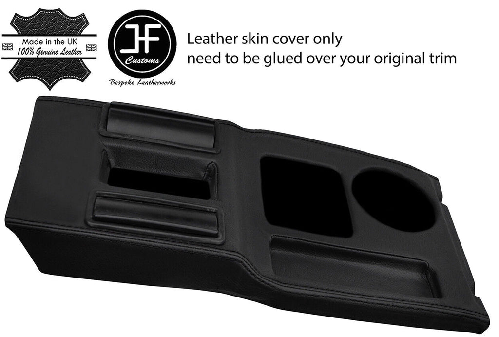 BLACK STITCH CENTRE CONSOLE REAL LEATHER COVER FITS RANGE ROVER CLASSIC EARLY