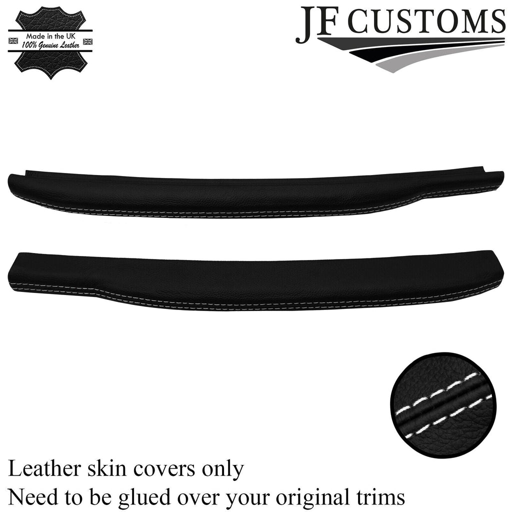 WHITE STITCH 2X LOWER DASH PADS LEATHER COVERS FOR TRIUMPH SPITFIRE MK4 GT6
