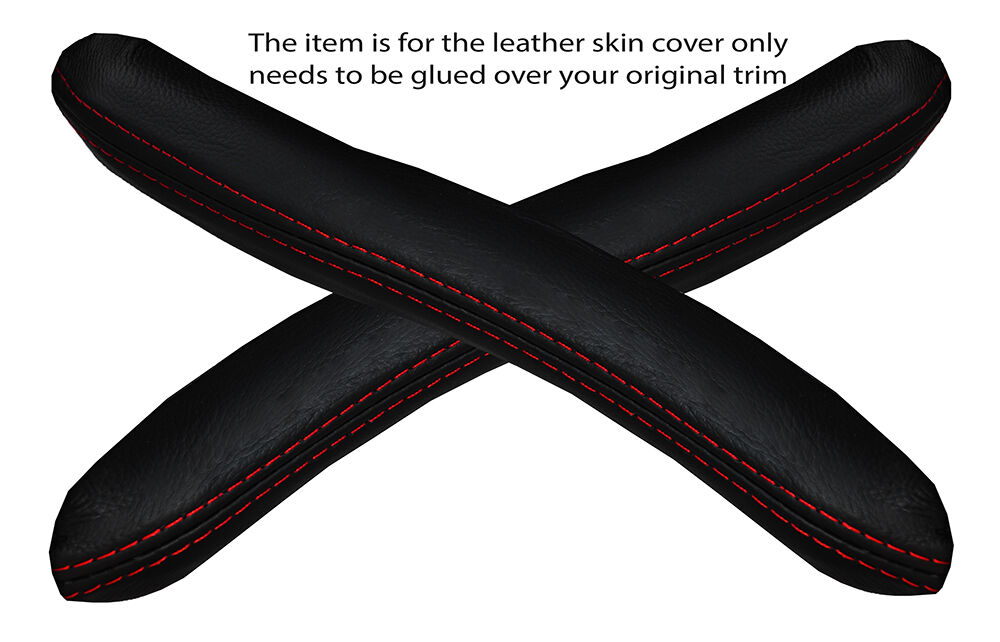 RED STITCH 2X H FRAME SIDE TRIM LEATHER SKIN COVERS FITS TRIUMPH SPITFIRE MK3