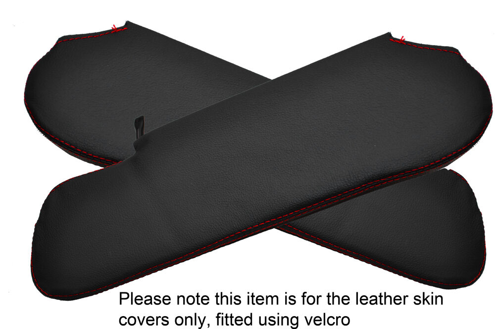 RED STITCH 2X SUN VISORS LEATHER COVERS FITS DODGE VIPER SRT-10 2003-2010