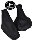 BLACK STITCH FOR ALFA ROMEO 156 PRE-FACELIFT 98-02 GEAR HANDBRAKE REAL LEATHER