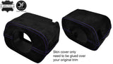 PURPLE STITCH STEERING SHROUD COLUMN SUEDE COVER FOR MAZDA MX5 MK1 MIATA 90-97