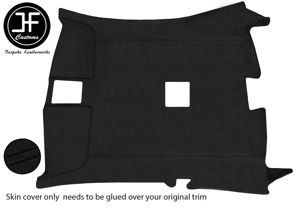 BLACK STITCH LUXE SUEDE HEADLINER NON SUN ROOF COVER FITS BMW 3 E92 COUPE 06-13