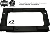 BLACK STICH 2X REAR WINDOW PANEL TRIM LEATHER COVERS FITS DEFENDER 110 SW 83-16