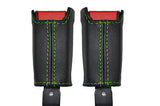 green stitch FITS HONDA CRX DEL SOL  92-98 2X FRONT SEAT BELT STALK  COVERS
