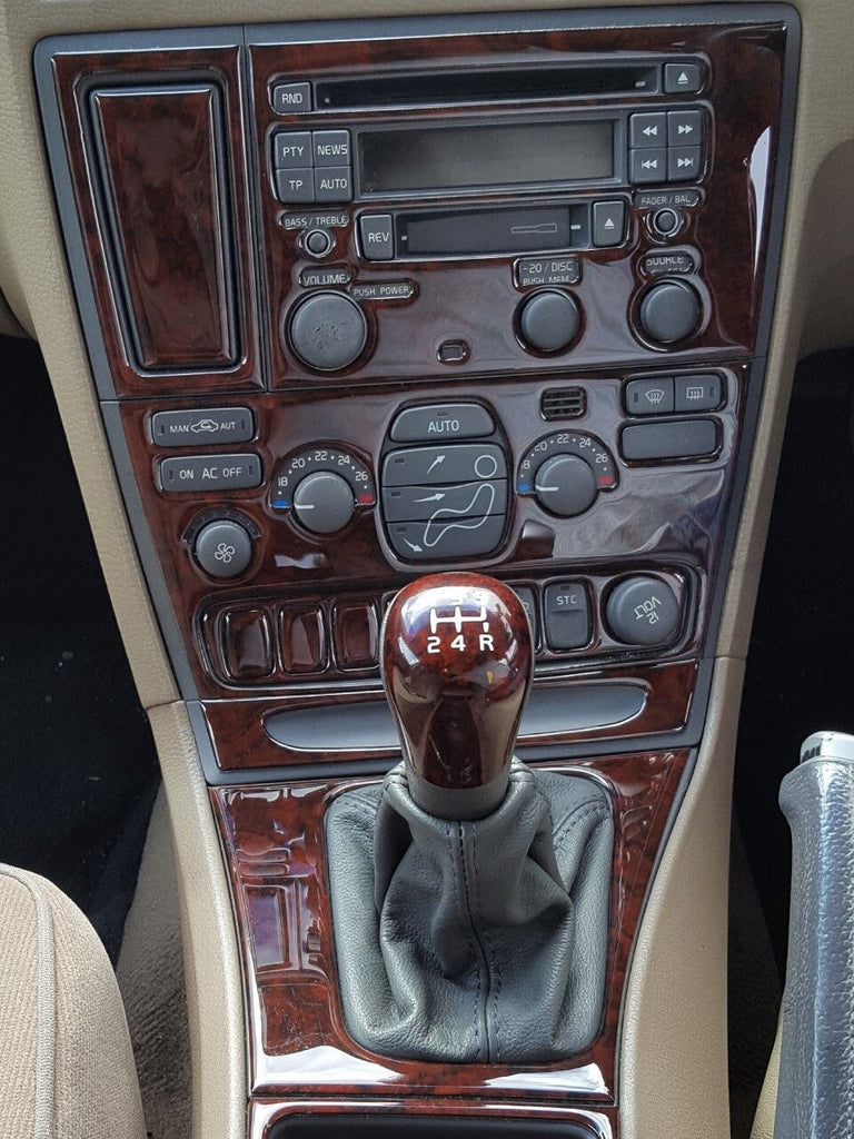 FITS VOLVO S70 V70 1996-2007 GEAR GAITER ONLY DARK GREY REAL LEATHER CUSTOM NEW