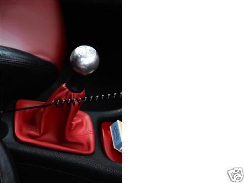 FITS PEUGEOT 206 RED LEATHER GEAR SHIFT BOOT GAITER SHIFTER CUSTOM NEW