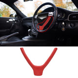 RED LEATHER STEERING WHEEL LOWER TRIM COVER+FRAME FOR PORSCHE 911 997 987