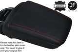 RED STITCHING LEATHER ARMREST LID SKIN COVER FITS FIAT BRAVO II MK2 2007-2014