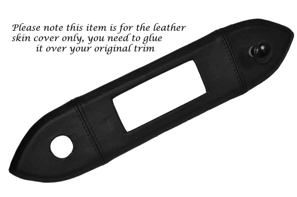 BLACK STITCH RADIO SURROUND LEATHER SKIN COVER FITS FORD ANGLIA 105E 106E 123
