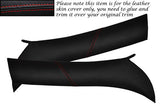 RED STITCH FITS ALFA ROMEO GTV SPIDER 916 95-05 2X WINDSCREEN PILLAR LTHR COVERS