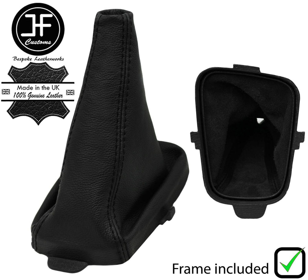 BLACK STITCH LEATHER 5 SPEED GEAR GAITER+PLASTIC FRAME FOR SUBARU LEGACY 03-09