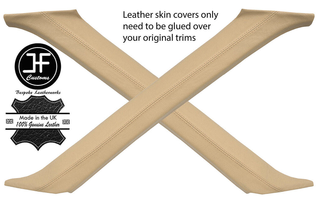 LIGHTSTONE REAL LEATHER 2X A POST PILLAR COVERS FITS RANGE ROVER P38 1994-2002