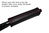 RED STITCH HANDBRAKE HANDLE LEATHER SKIN COVER FITS AUDI 100 A6 91-98 CUSTOM NEW