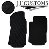 D BLUE DIAMOND STITCH VINYL 2X TAILORED FLOOR CARPETS FOR TRANSIT MK7 06-10 JF1