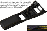 YELLOW STITCH FITS PORSCHE 944 968 86-92 CENTRE CONSOLE  ARMREST GAITER COVERS