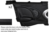 BLACK STITCH 2X FULL REAR DOOR CARD SKIN COVER FITS BMW MINI COOPER S R56 07-14
