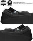 BLACK STITCH 2X CENTER CONSOLE SIDE TRIM LEATHER COVERS FOR LEXUS CT200H 10-18