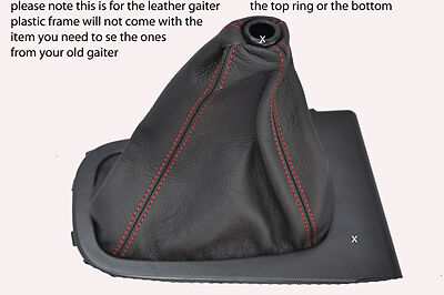 red  stitch FITS HONDA CIVIC VTI-S MB6 B18C4 SALOON 96-00 LEATHER GEAR GAITER
