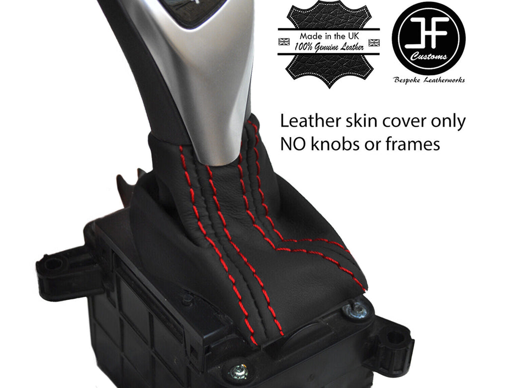 RED STITCH NAPPA LEATHER AUTOMATIC GEAR GAITER FOR BMW X6 2015-2018 CUSTOM NEW