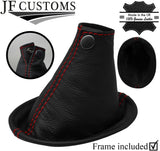 RED STITCH REAL LEATHER GEAR GAITER+METAL FRAME FITS NISSAN SENTRA SE R 07-12